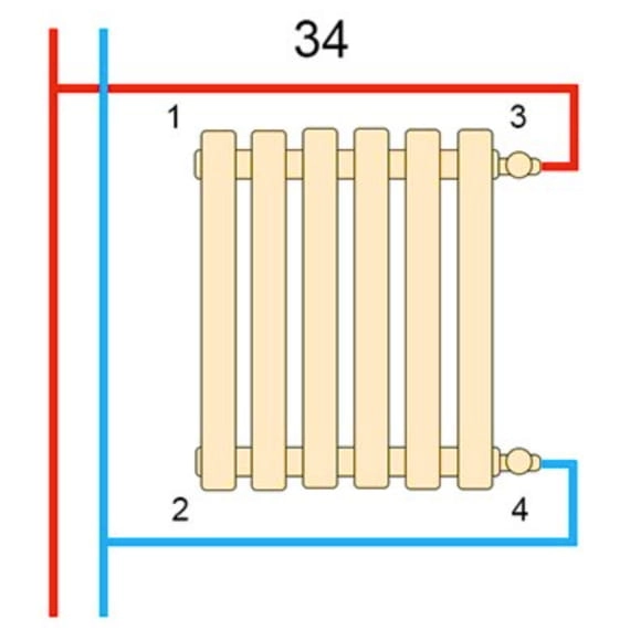 Трубчатый радиатор Betatherm горизонтальный Praktikum PH2 425x1000 (Черный Ral9005M подк. 34) Фото - 1
